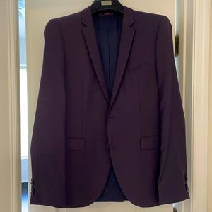 Hugo Boss 40R Adris Sport Coat Purple / Navy Textured